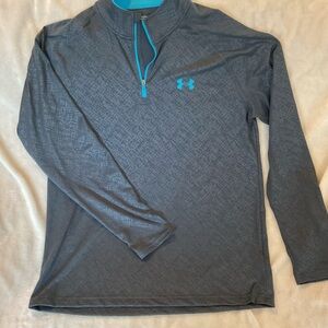 Under Armour Black and Teal Pullover